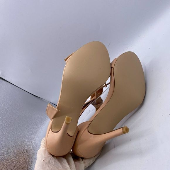 XYD Nude Open Toe Bowknot Stilettos Ankle Strap - Picture 7 of 10